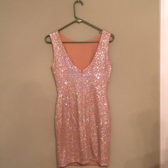VENUS MIDI Tan dress with sequins. NBW!!! - Picture 2 of 3